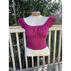 Pinup Style Peasant Top, Size Small